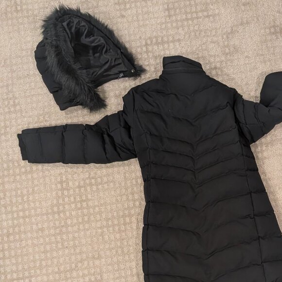 Brooks Brothers Black Puffer Down Jacket with Removable Hood - Women sz MP - Picture 9 of 9